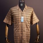 Pastel brown net shirt