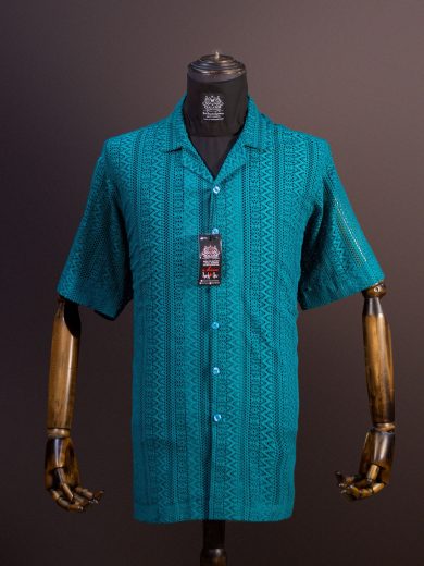 Net camp collar shirt